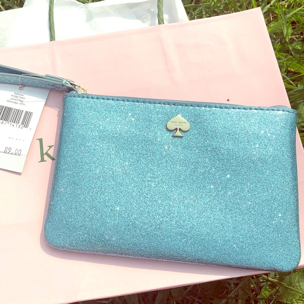Kate Spade glitter bug bag lakesedge blue